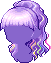 Black Rainbow Hair, purple