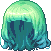 Black Rosalia Hair, green