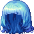 Black Rosalia Hair, blue