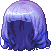 Black Rosalia Hair, purple