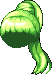 High Ponytail Hair, green