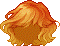 Black European Style Hair, orange