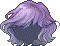 Black European Style Hair, purple