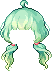 Rough Volume Hair, green