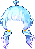 Rough Volume Hair, blue