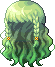 Spring Flower Hair, green
