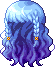 Spring Flower Hair, blue