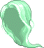Black 80's European Hair, green