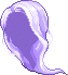 Black 80's European Hair, purple