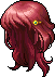 Black Irena Hair, red