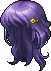 Black Irena Hair, purple