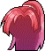 Black Long Swordswoman Hair, red