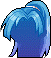 Black Long Swordswoman Hair, blue