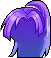 Black Long Swordswoman Hair, purple