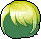 Black Short Swordswoman Hair, green