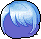 Black Short Swordswoman Hair, blue