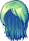 Black Slip Hair, green