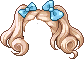 Black Royal Twin Tails Hair, brown