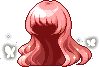 Black Glam Shiny Hair, red