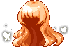 Black Glam Shiny Hair, orange