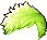 Black Hipster Wave Hair, green