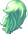 Black Blow Dry Hair, green