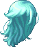 Black Blow Dry Hair, blue