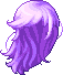 Black Blow Dry Hair, purple