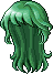 Black Irena Hair, green