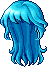 Black Irena Hair, blue