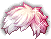 Temporal White Rabbit Hair, red