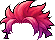 Black Hayato Hair, red