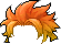 Black Hayato Hair, orange