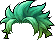 Black Hayato Hair, green