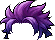 Black Hayato Hair, purple