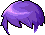 Black Pageboy Hair, purple