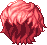 Black Flash Hair, red