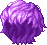 Black Flash Hair, purple