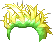 Black Avant-garde Nest Hair, green