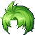 Damien Hair, green