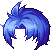 Damien Hair, blue