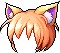 Black Kura Hair, orange