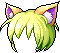 Black Kura Hair, green
