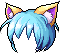 Black Kura Hair, blue