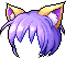 Black Kura Hair, purple