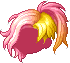 Two-Tone Ponytail Hair, red