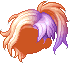 Two-Tone Ponytail Hair, orange