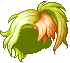 Two-Tone Ponytail Hair, green