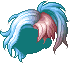 Two-Tone Ponytail Hair, blue