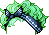 Black Bandana Hair, green